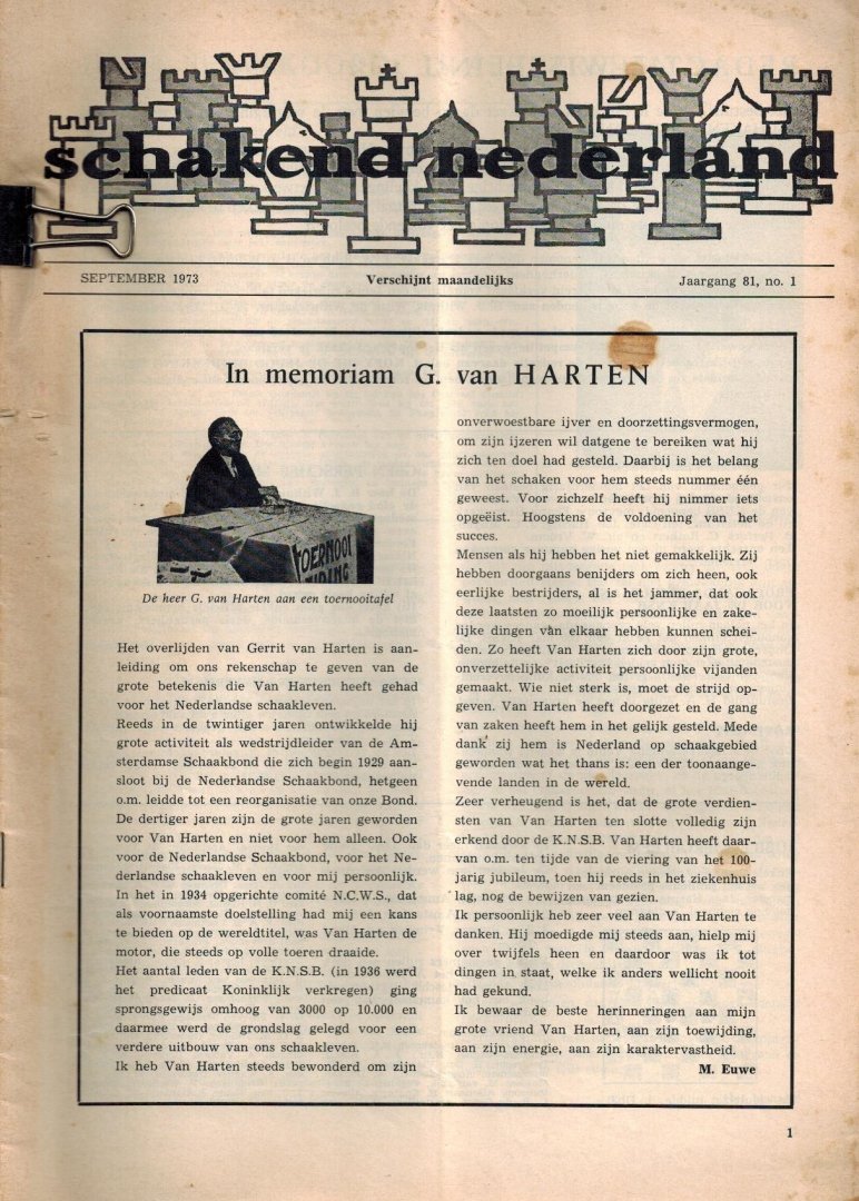  - Schakend Nederland 81e Jaargang Compleet -1973-1974