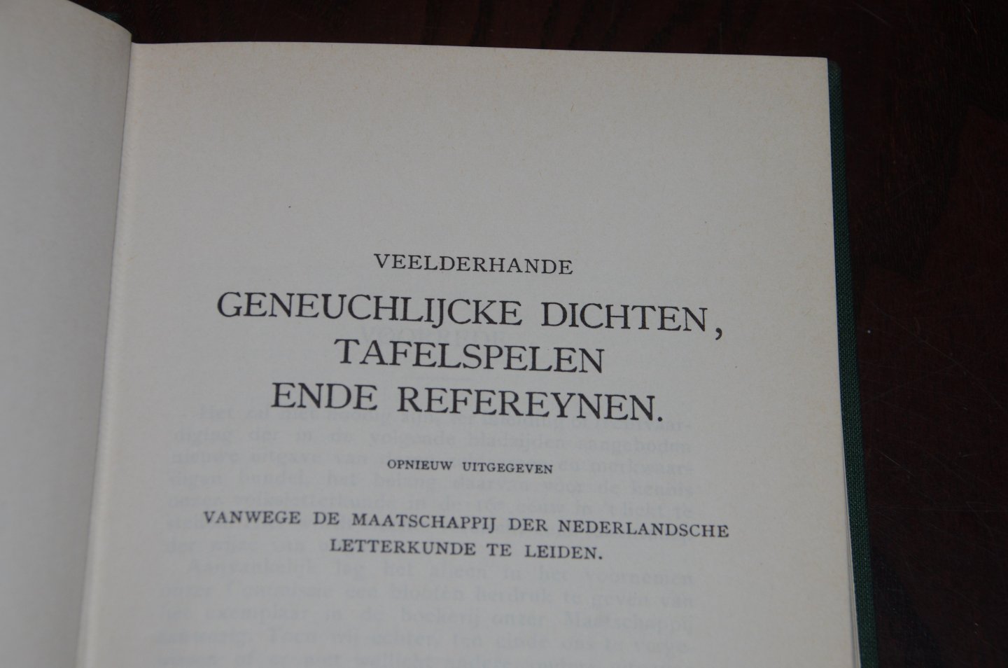 Veelderhande - Geneuchlijks dichten, tafelspelen ende refereynen