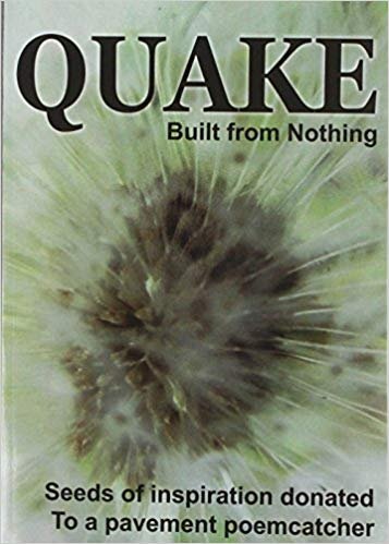 Quake; Built from nothing; seeds of inspiration donated to a pavement poemcatcher