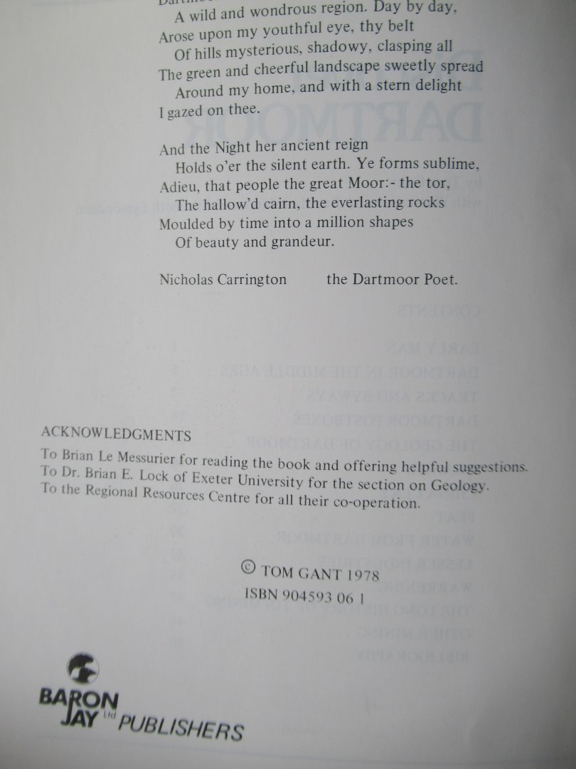 Gant, T - Discover Dartmoor