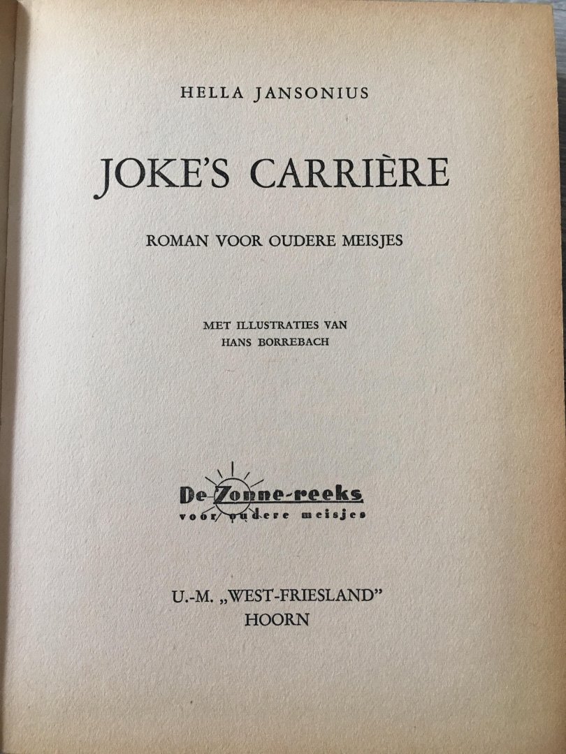 Hella Jansonius - Joke's Carrière