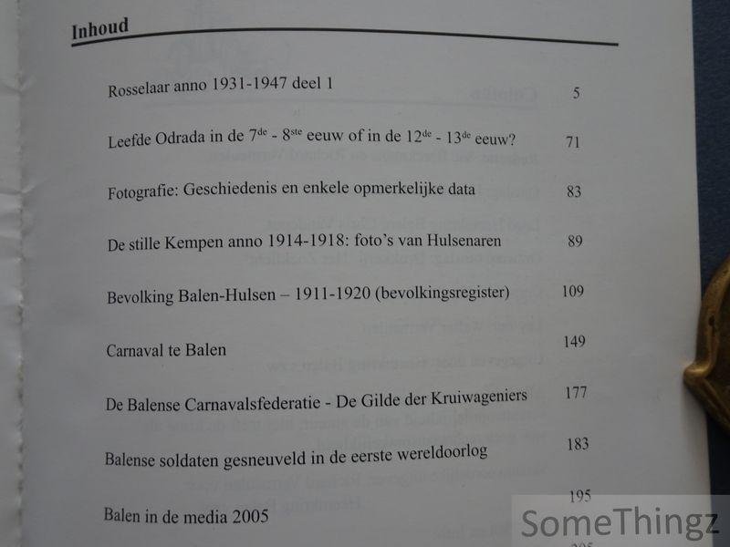Vic Berckmans en Richard Vermeulen. - Jaarboek 2006. Erfgoed Balen.