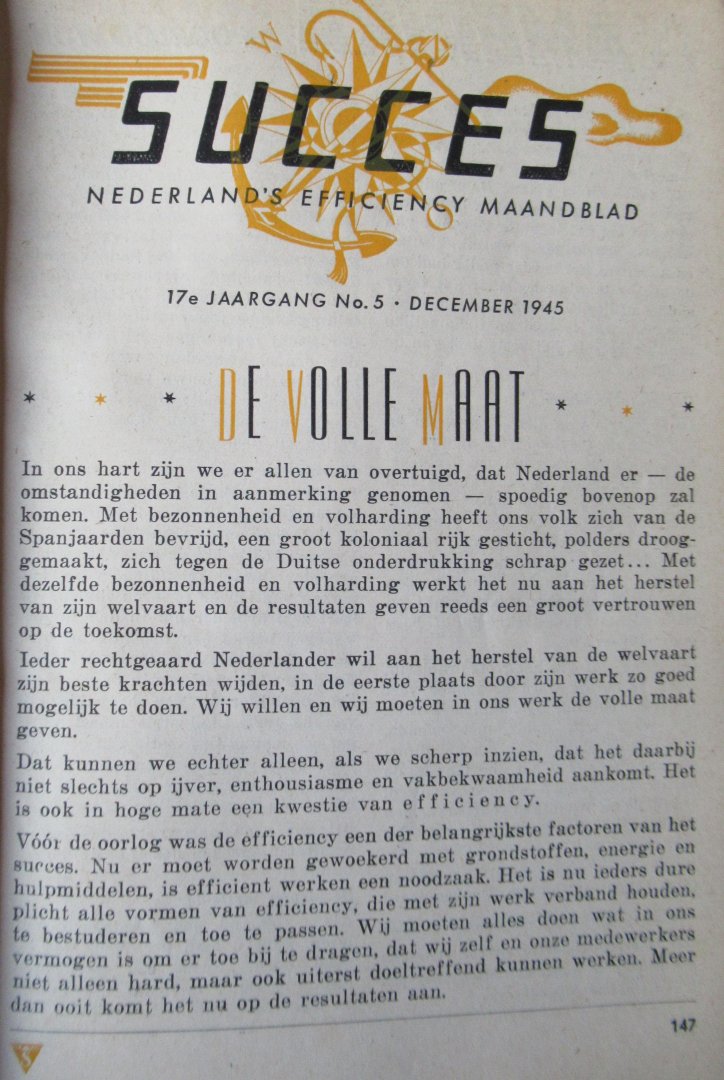  - Succes. Nederland's Efficiency maandblad