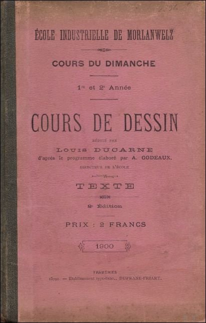 DUCARNE, LOUIS ( redirige) / GODEAUX, A. - COURS DE DESSINS.