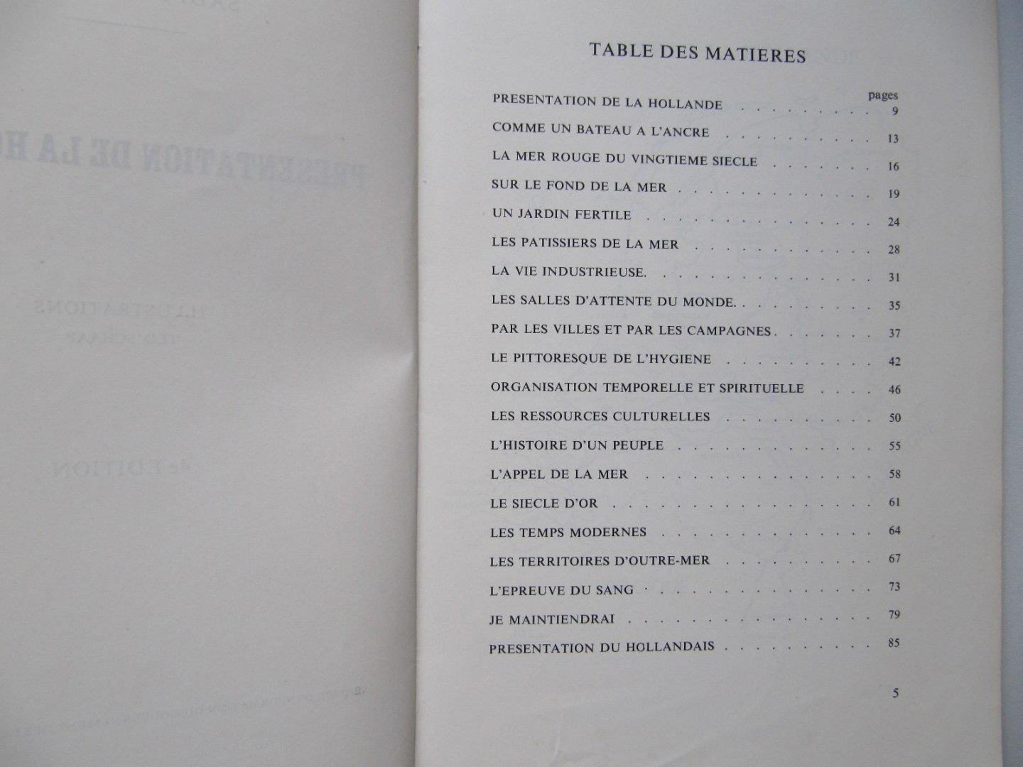 Sadi de Gorter - Presentation de la HOLLANDE