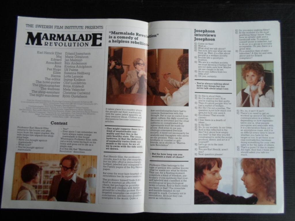  - Filmfolder The Marmalade Revolution, Erland Josephon