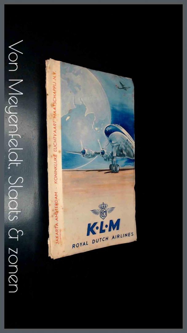 Koninklijke Luchtvaart Maatschappij - KLM brochure met 8 uitklapbare kaarten - eind jaren veertig
