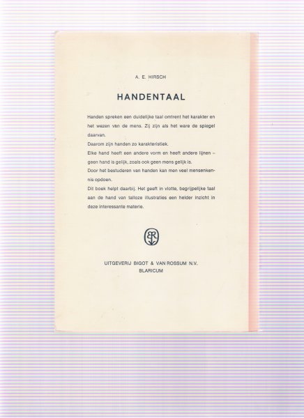 hirsch a. e. - handentaal ( chirologie )
