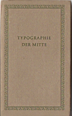 Schauer, Kurt Georg - Typographie der Mitte