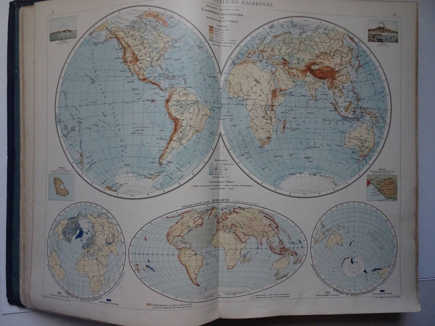 Andrees. - Andrees allgemeiner Handatlas in 139 Haupt- und 161 Nebenkarten. Nebst vollständigen alphabetischem Namenverzeichnis in besonderem Bande. Jubiläums-Ausgabe.