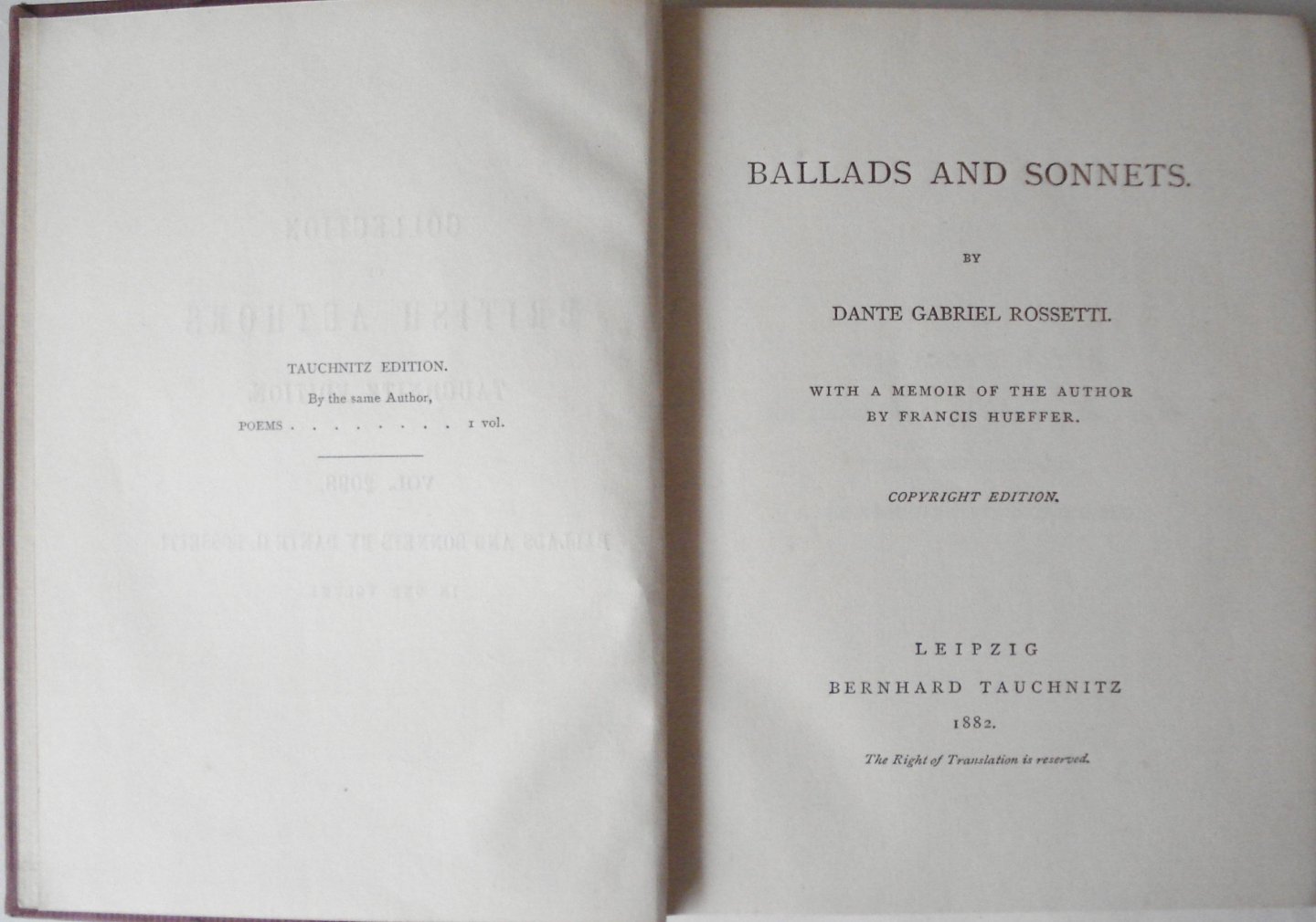 Rossetti, Dante Gabriel - Ballads and Sonnets