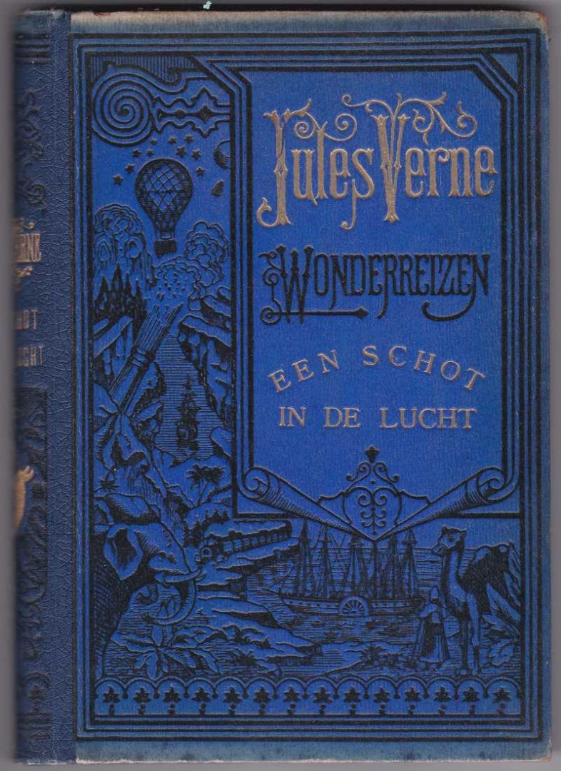 Verne, Jules met zw/w illustraties van George Roux - Een schot in de lucht / Wonderreizen