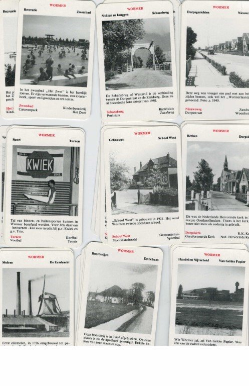 WEENINK, LOEK (FOTO`S) - Wormer kwartet Wormer kwartetspel: dorpsgezichten, kerken, sluizen en bruggen, kerken, recreatie, gebouwen, sport, molens, handel  nijverheid