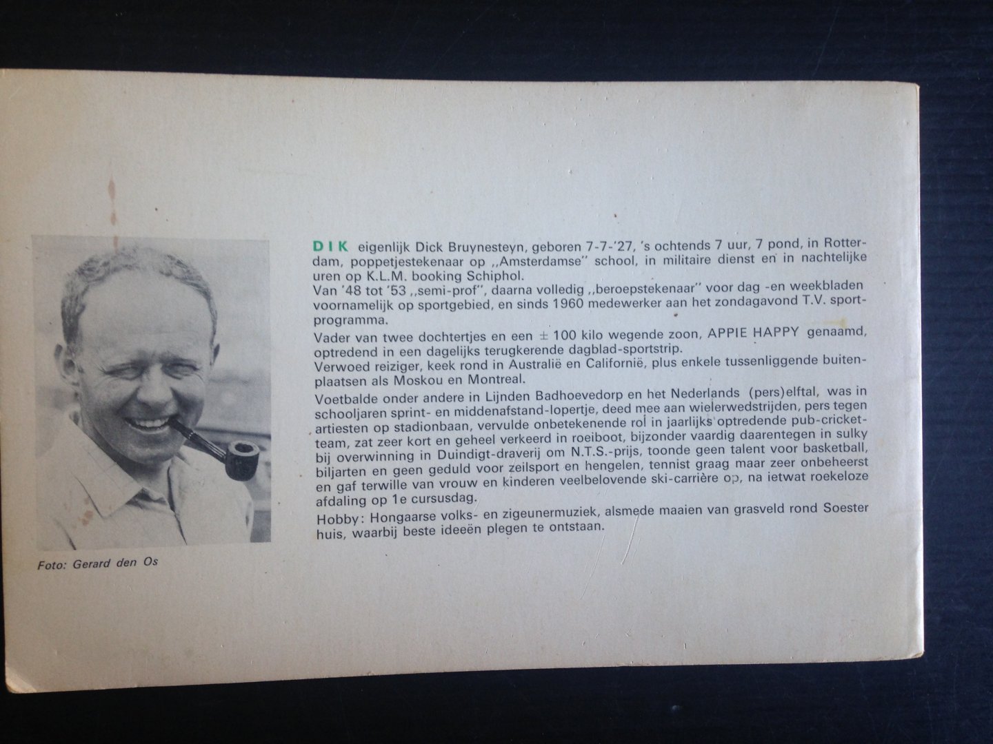Bruynesteyn, Dik - Een jaar sport, 67-68