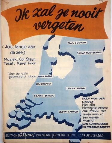 Steyn, Cor: - Ik zal je nooit vergeten (Jou, landje aan de zee)