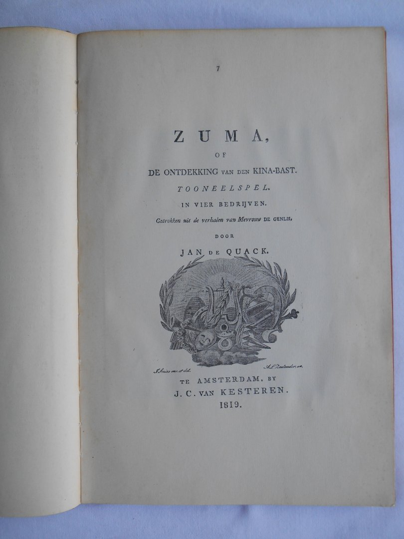 Quack, Jan de - Zuma of de ontdekking van den Kinabast