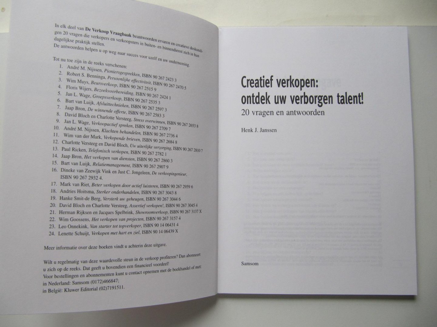 Henk J. Janssen - Creatief verkopen: ontdek uw verborgen talent !