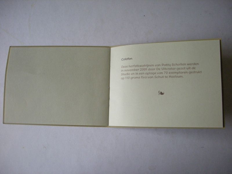 Scholten, Patty,  huisdichter Heerenwege - Herfstkwatrijnen - Zoeterwoude