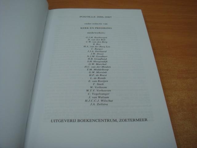 Kerk en Prediking - Postille 2006-2007 (nummer 58)