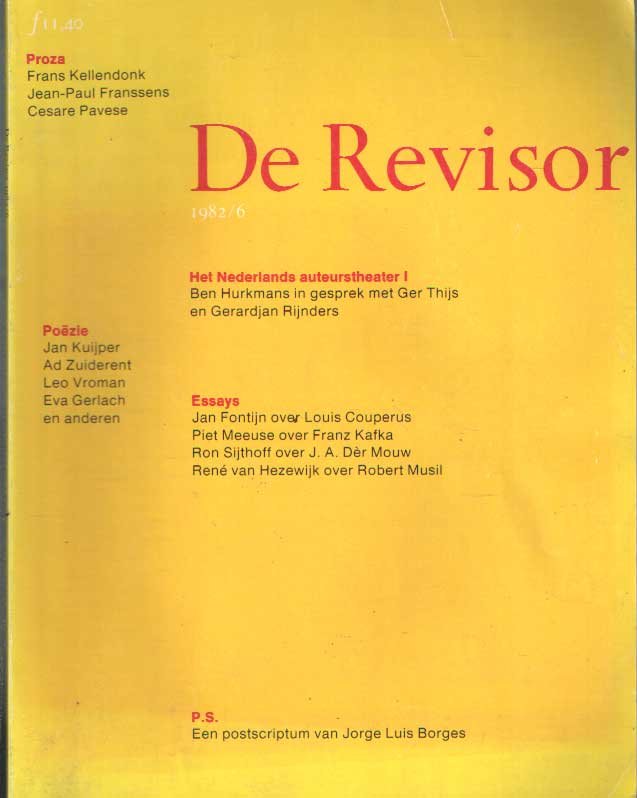 Buuren, Maarten e.a. (red.) - De Revisor. Tweemaandelijks tijdschrift. Negende jaargang, 1982/6