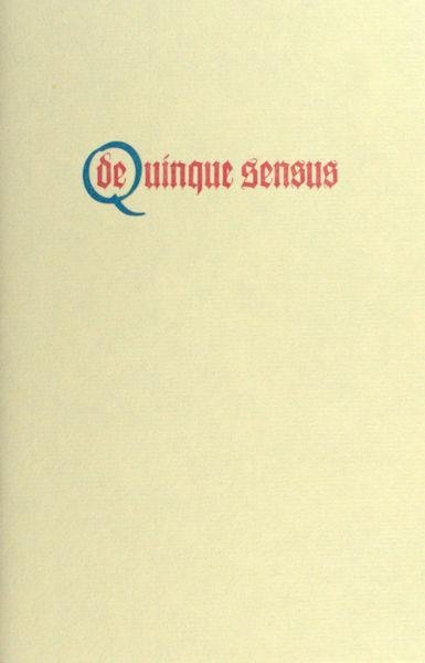 Audelay, John - De Quinque sensus