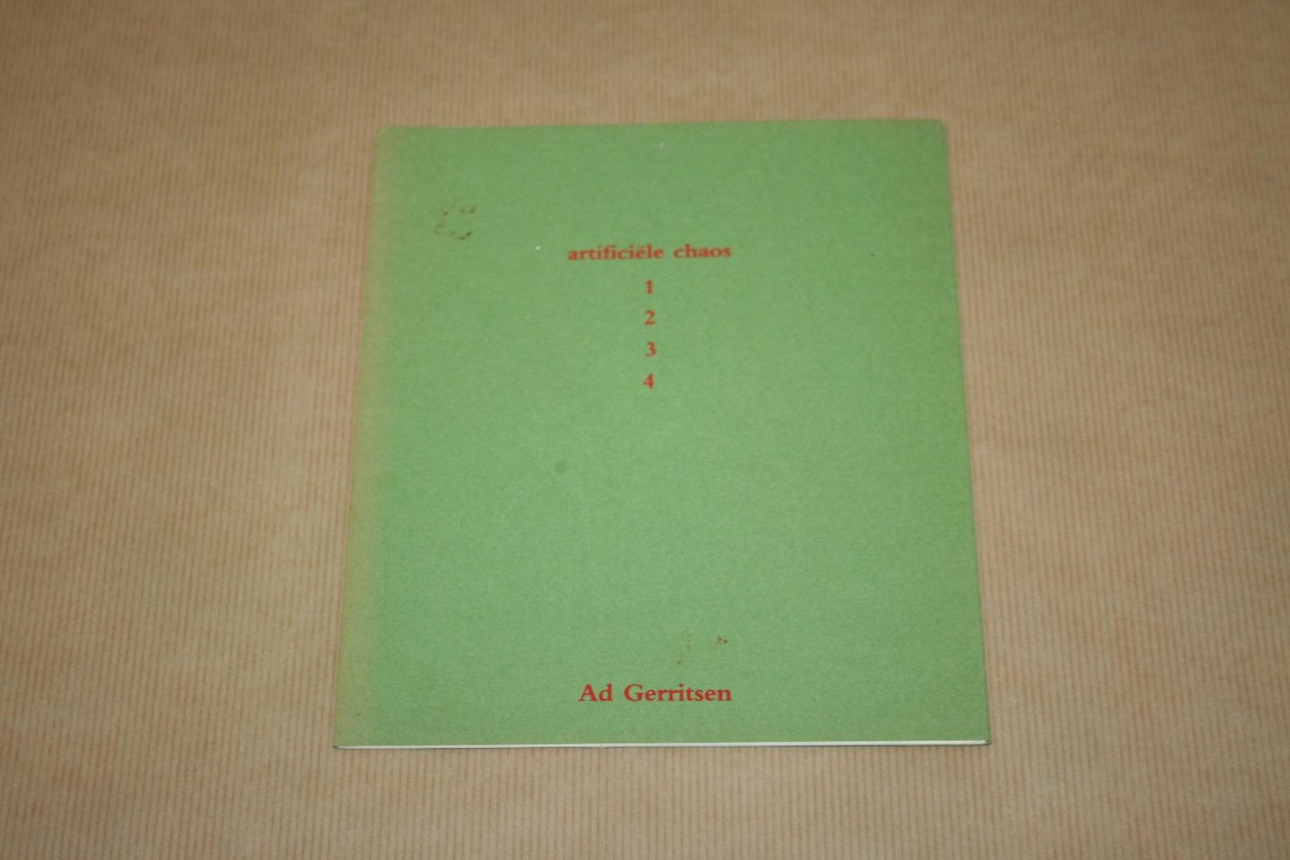 Ad Gerritsen - Artificiële chaos  1 2 3 4