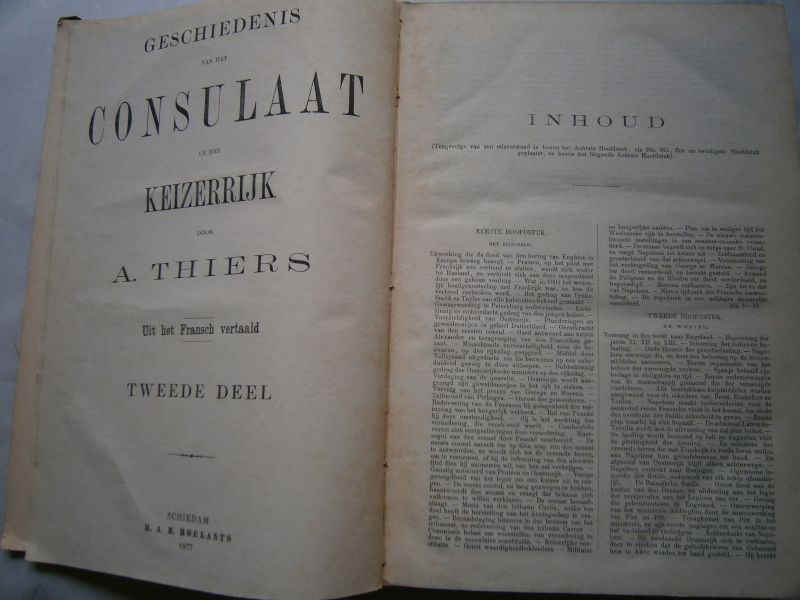 Thiers, A. - Geschiedenis van het consulaat en het Keizerrijk deel 1, 2, 3, 4 (2.21511)