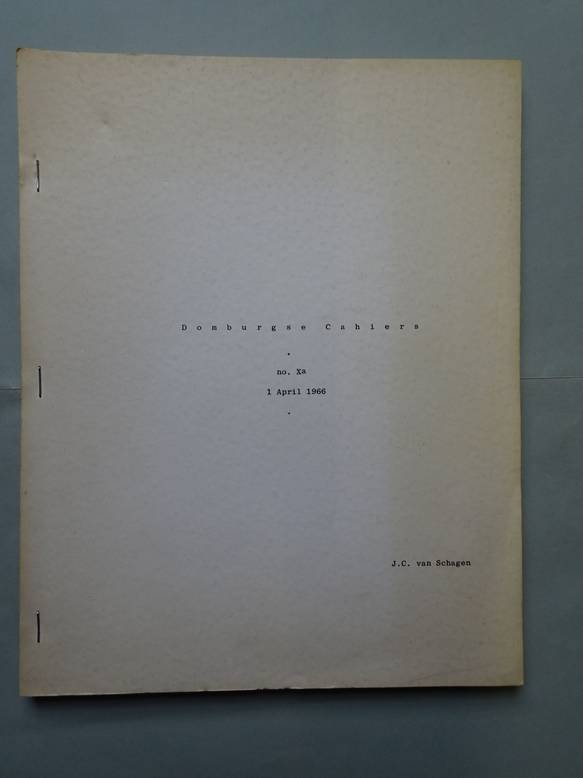 Schagen, J.C. van. - Domburgse Cahiers no. Xa, 1 april 1966. Voor vrije vogels.