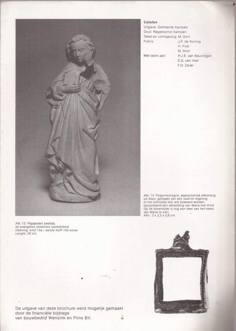Smit, M. - Informatieblad Monumentenzorg en Archeologie in Kampen. November  1992 - Nr. 2.Het Agnietenklooster te Kampen