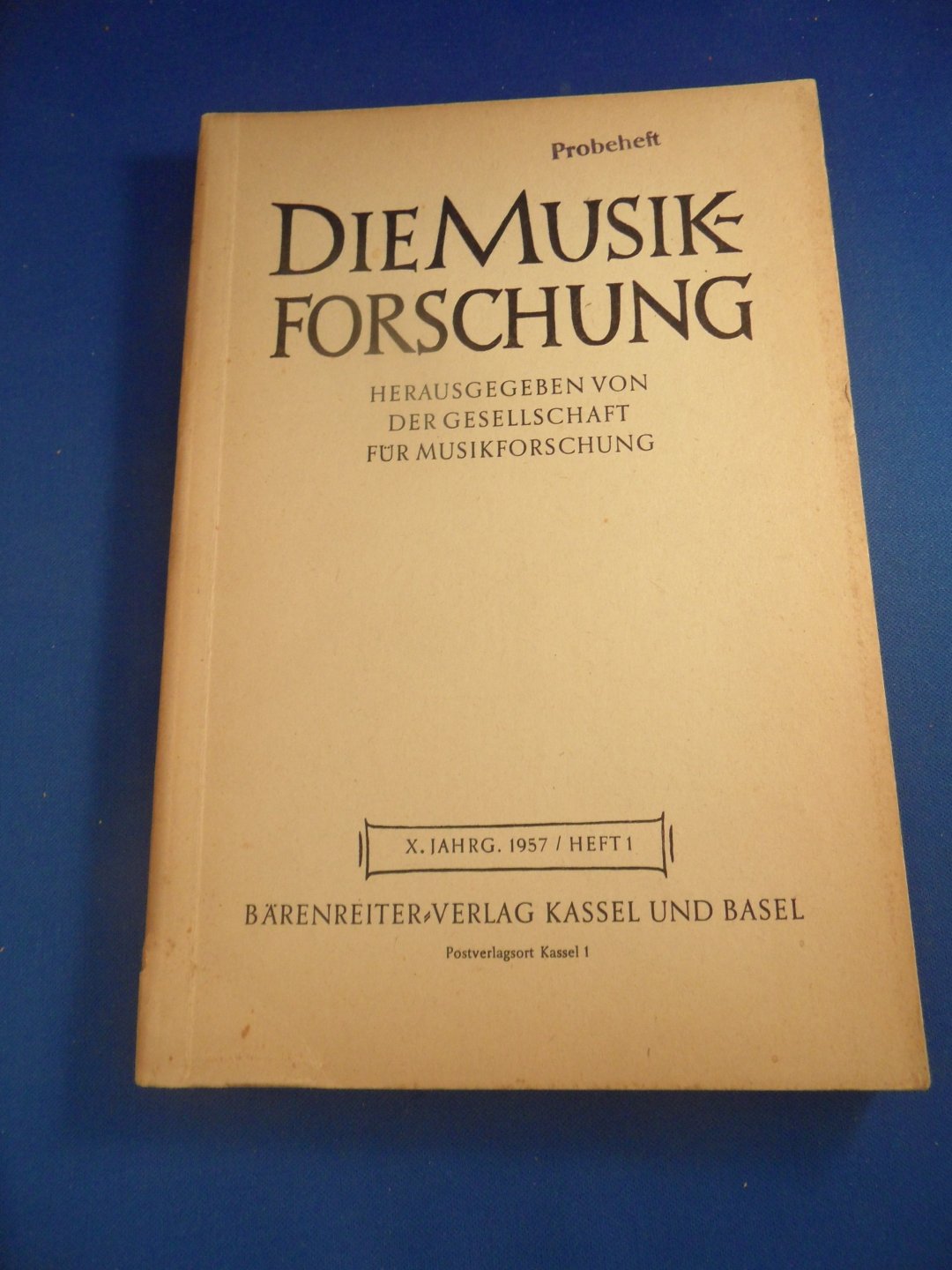  - Die Musikforschung. Herausgegeben von der Gesellschaft für Musikforschung. Jaargang X, heft 1 1957