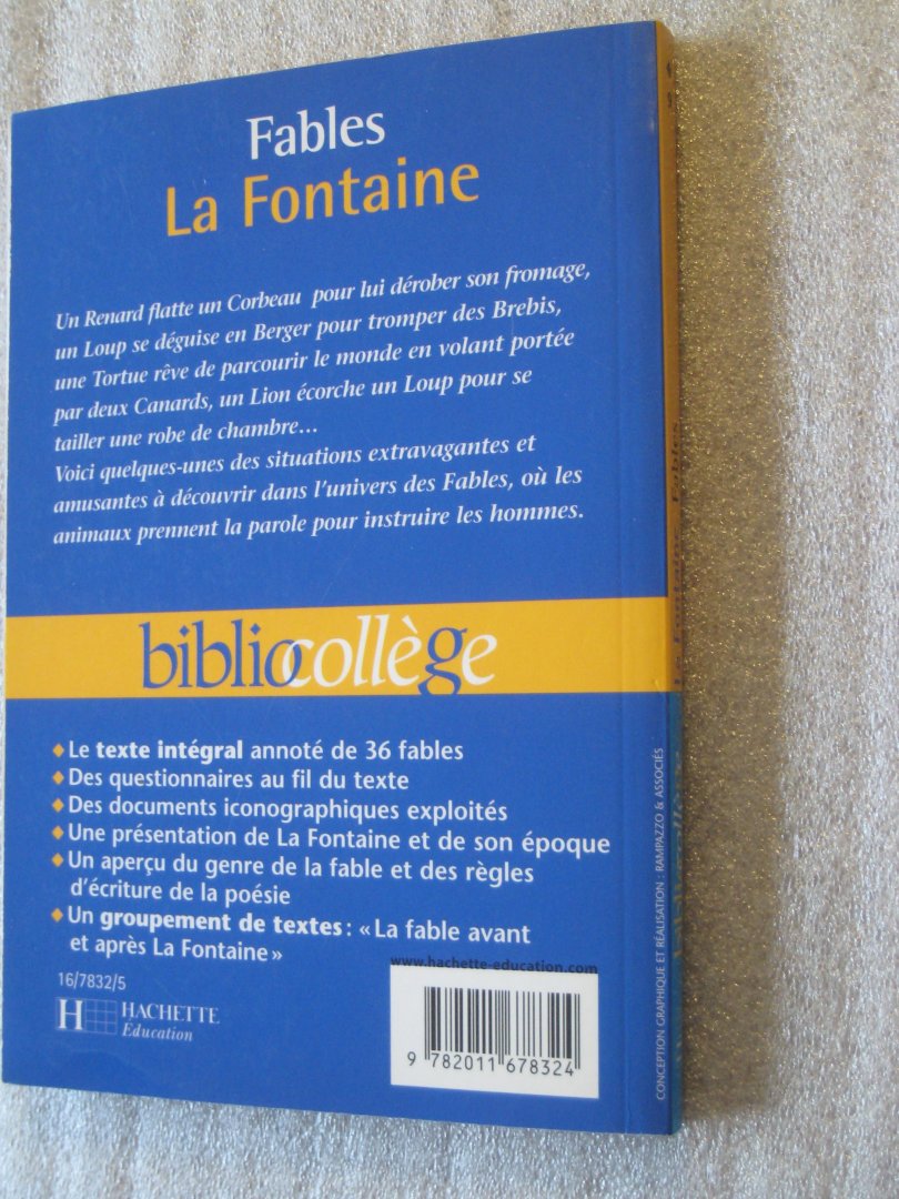 La Fontaine / Chapuis, Olivier - Fables / Choix de Fables / Bibliocollege