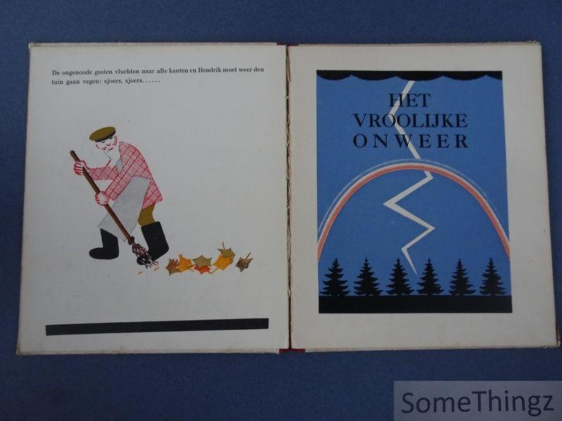 N/A. - [Rashel Engel, O. Goerjan en Koeprejanow (tekst), Ljoeba Dworson (vert.), I.E. Prins-Willekes Macdonald (vert.)] - De gouden blaren / Het vroolijke onweer / Dieren in den winter.