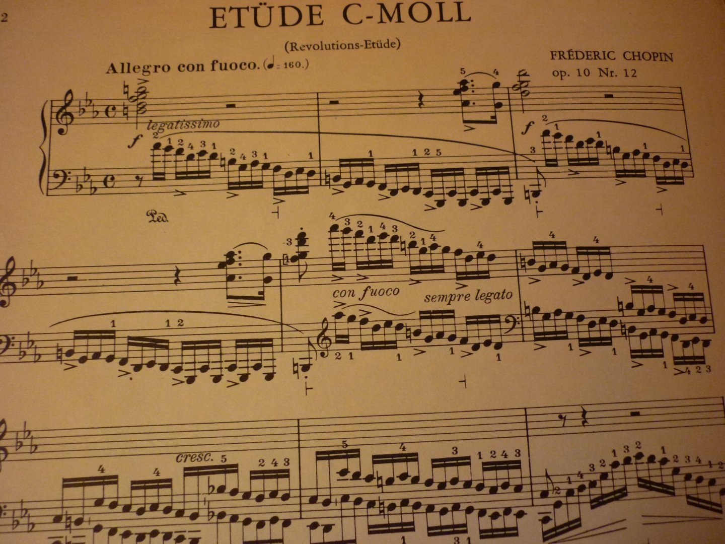 Chopin; Fr. - Etude c-moll; Op.10; Nr. 12; (Revolutions-Etude) (Th. Weihmayer)
