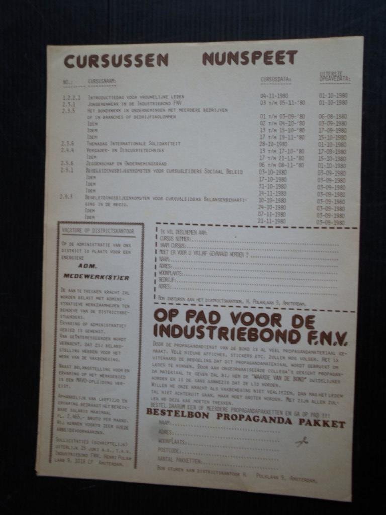  - Nieuws uit de Burcht, Kaderkrant Industriebond FNV