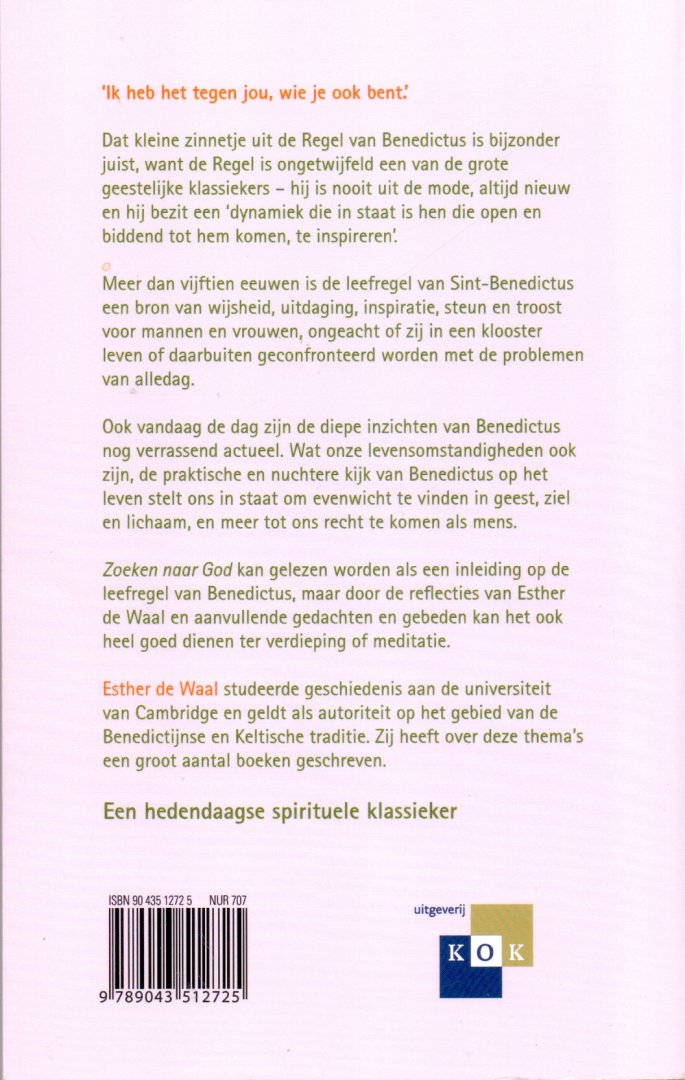 Waal, Esther de (ds1213) - Zoeken naar God. De weg van Benedictus