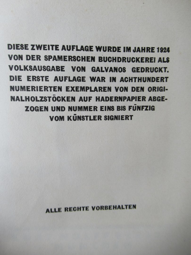 Masereel, Frans - Die Passion eines Menschen. 25 Holzschnitte von Frans Masereel