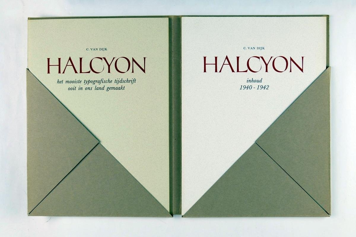 Dijk, C. van - Halcyon het mooiste typografische tijdschrift ooit in ons land gemaakt (4 foto's)