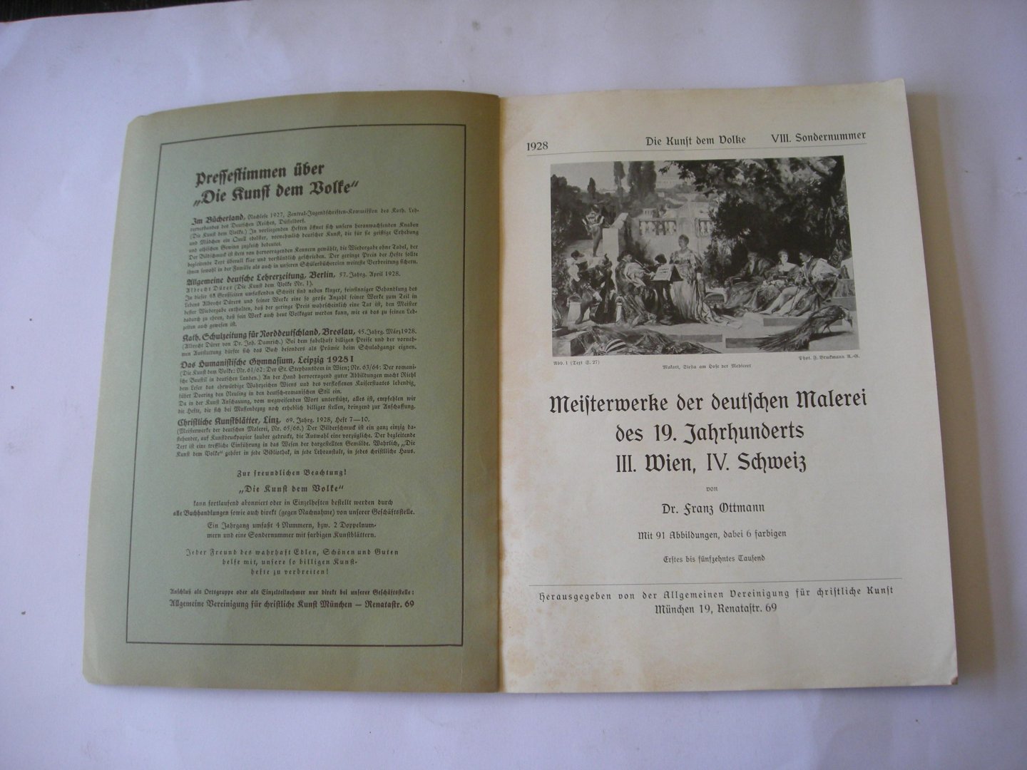 Ottmann, Dr. Franz - Meisterwerke der Deutschen Malerei des XLX. Jahrhunderts. Wien - Schweiz.