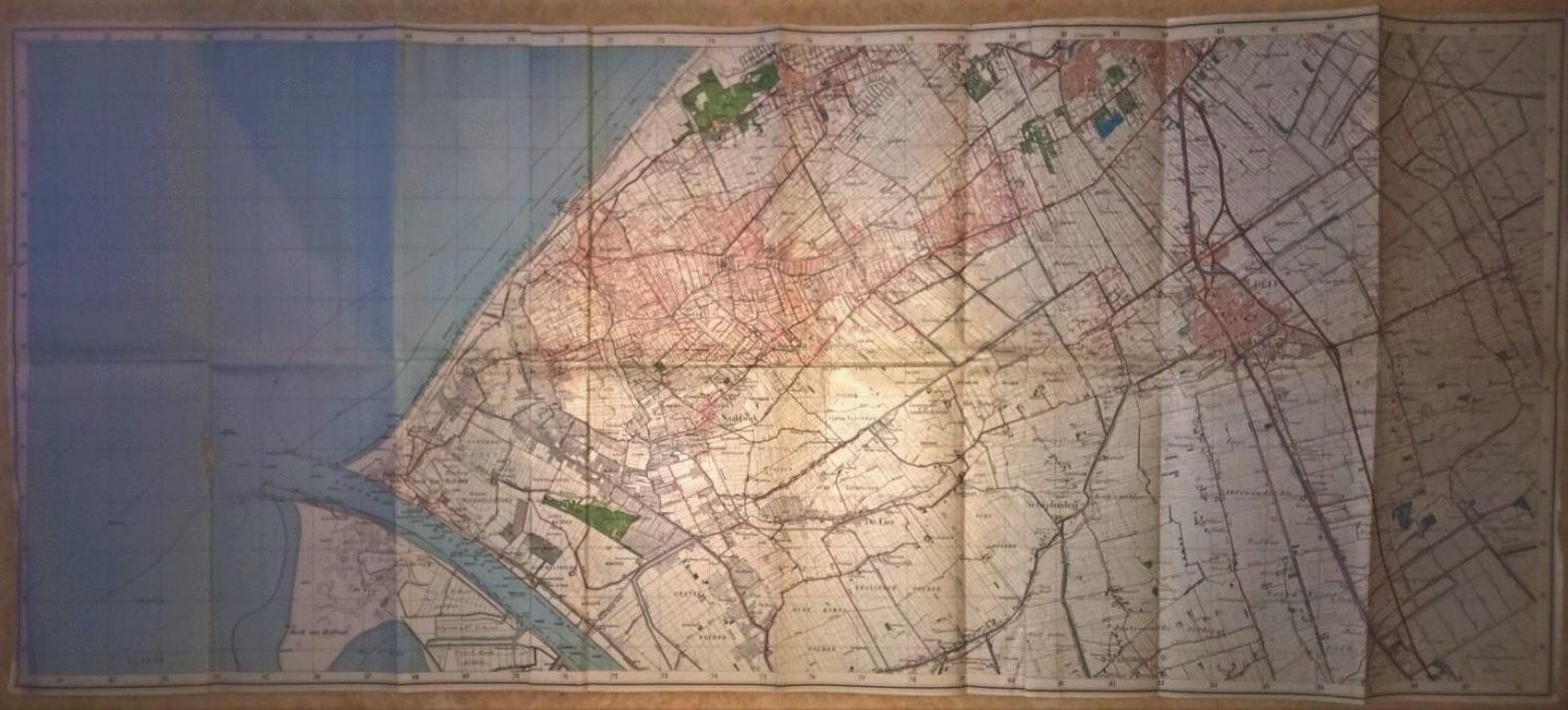 Anoniem - Topografische kaart 1:25.000, blad 37 A, B, E aan elkaar geplakt (het complete Westland)