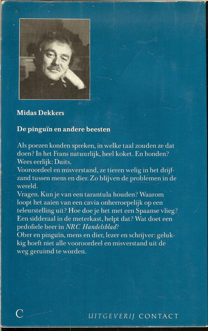 Dekkers Midas Illustraties Maus Slangen foto Achterplaat Ronald Hoeben - De pinguïn en andere beesten