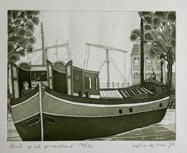 Haas, Laetitia de. - Boot op het Prinseneiland.