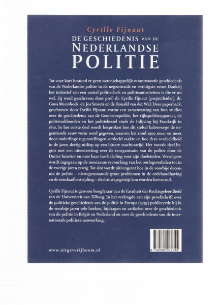 fijnaut, cyrille - de geschiedenis van de nederlandse politie