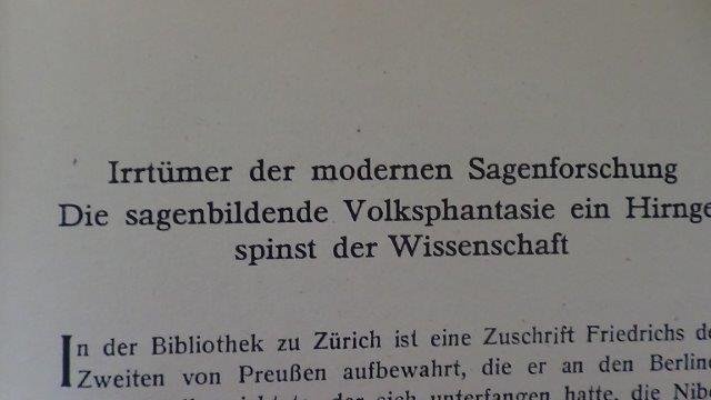 Wolfram, E., - Die germanischen Heldensagen als Entwicklungsgeschichte der Rasse.