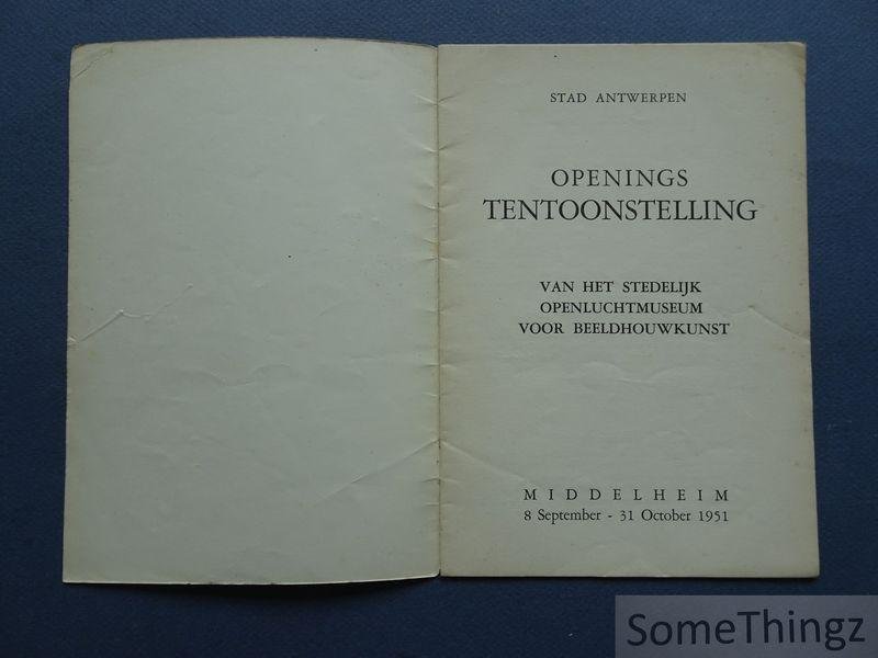 N/A. - Stedelijk Openluchtmuseum voor Beeldhouwkunst Middelheim. - Openingstentoonstelling van het Stedelijk Openluchtmuseum voor Beeldhouwkunst, Middelheim. 1951.