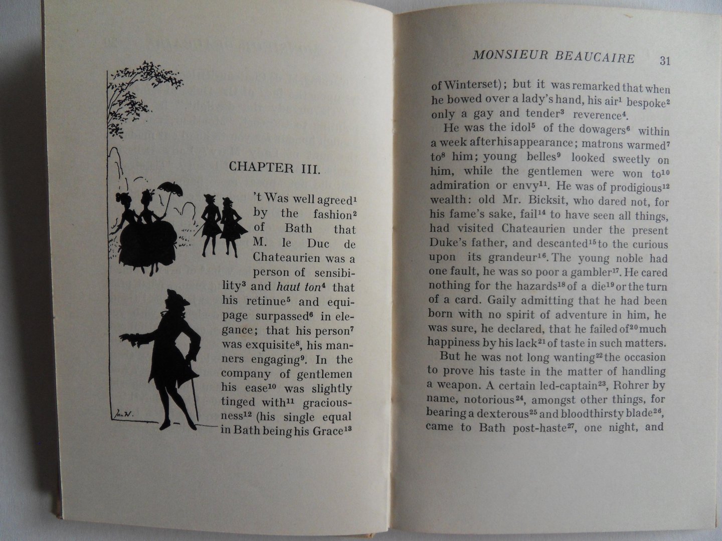 Tarkington, Booth. - Monsieur Beaucaire. [ adapted and annotated by P.J.H.O. Schut and M.J.C. Büchli ] [ illustraties "zwartjes" van Jan Wiegman ]. Voorzien van "The Notes".
