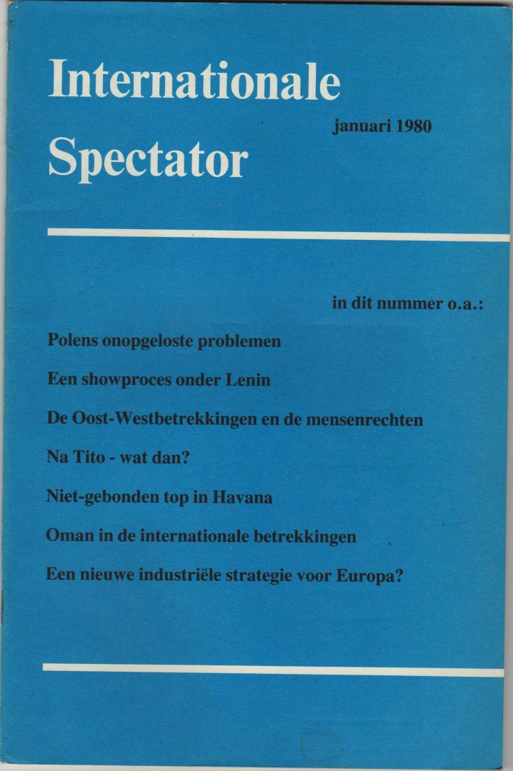 Internationale Spectator, Heldring hoofdredacteur - Jaargang 1980