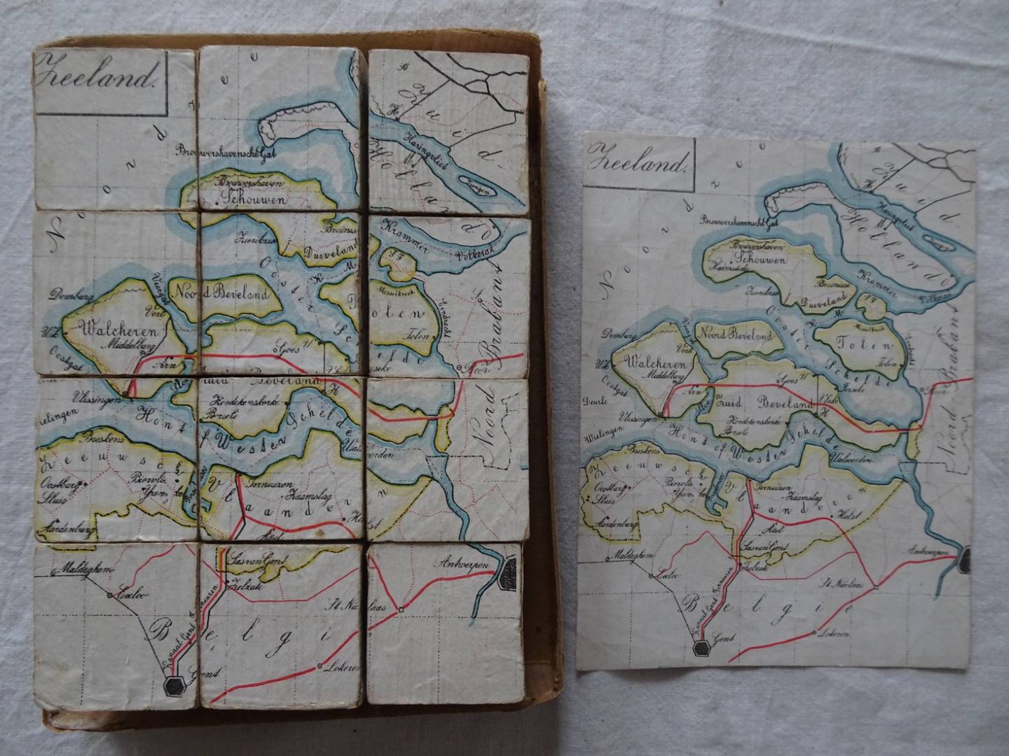 N.n.. - Blokken-kaart van Nederland (Puzzel)