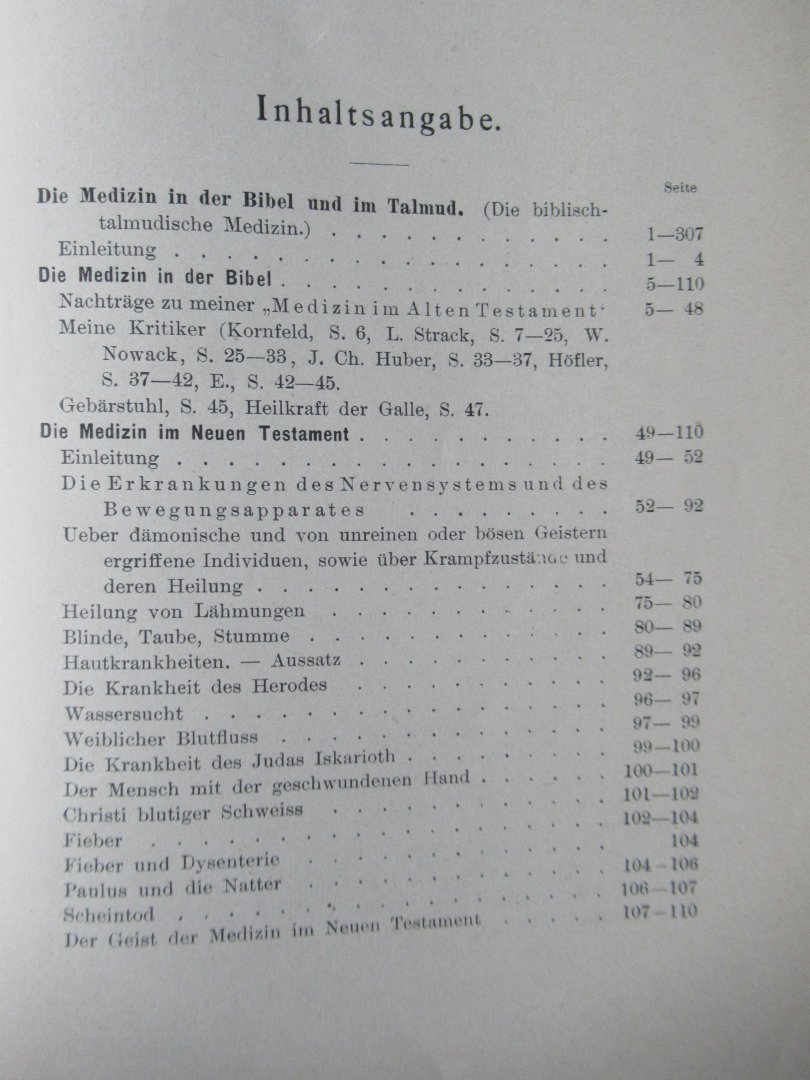 Ebstein, Wilhelm Dr. - Die Medizin im neuen testament und im Talmud