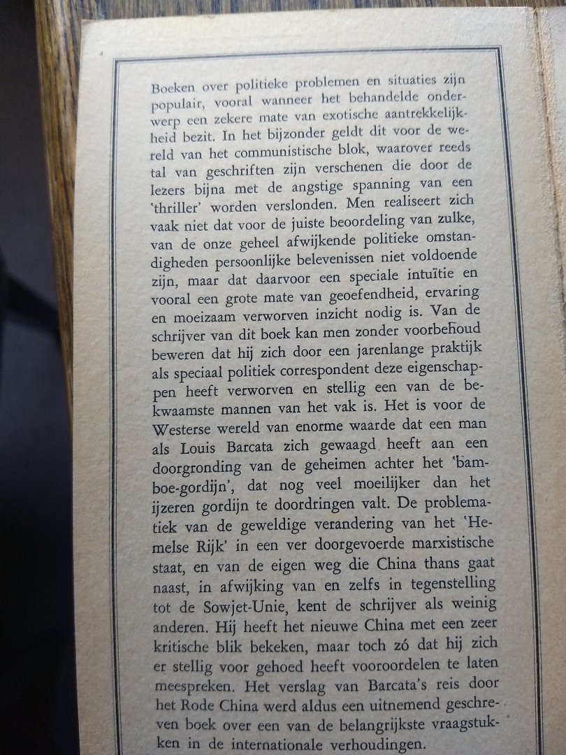 Barcata, L. - China gaat zijn eigen weg.