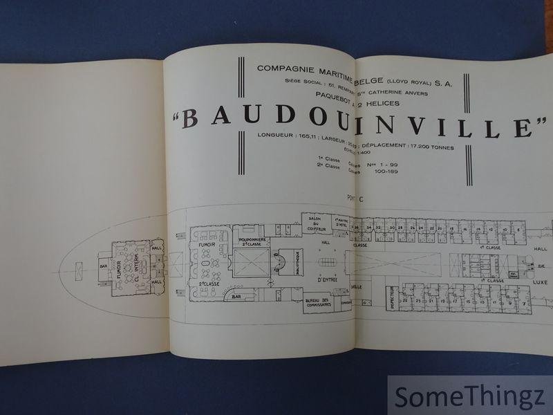 N/A. - Compagnie Maritime Belge [Belgische Scheepvaartmaatschappij] - Le paquebot Baudouinville de la Compagnie maritime belge, S.A., Anvers.